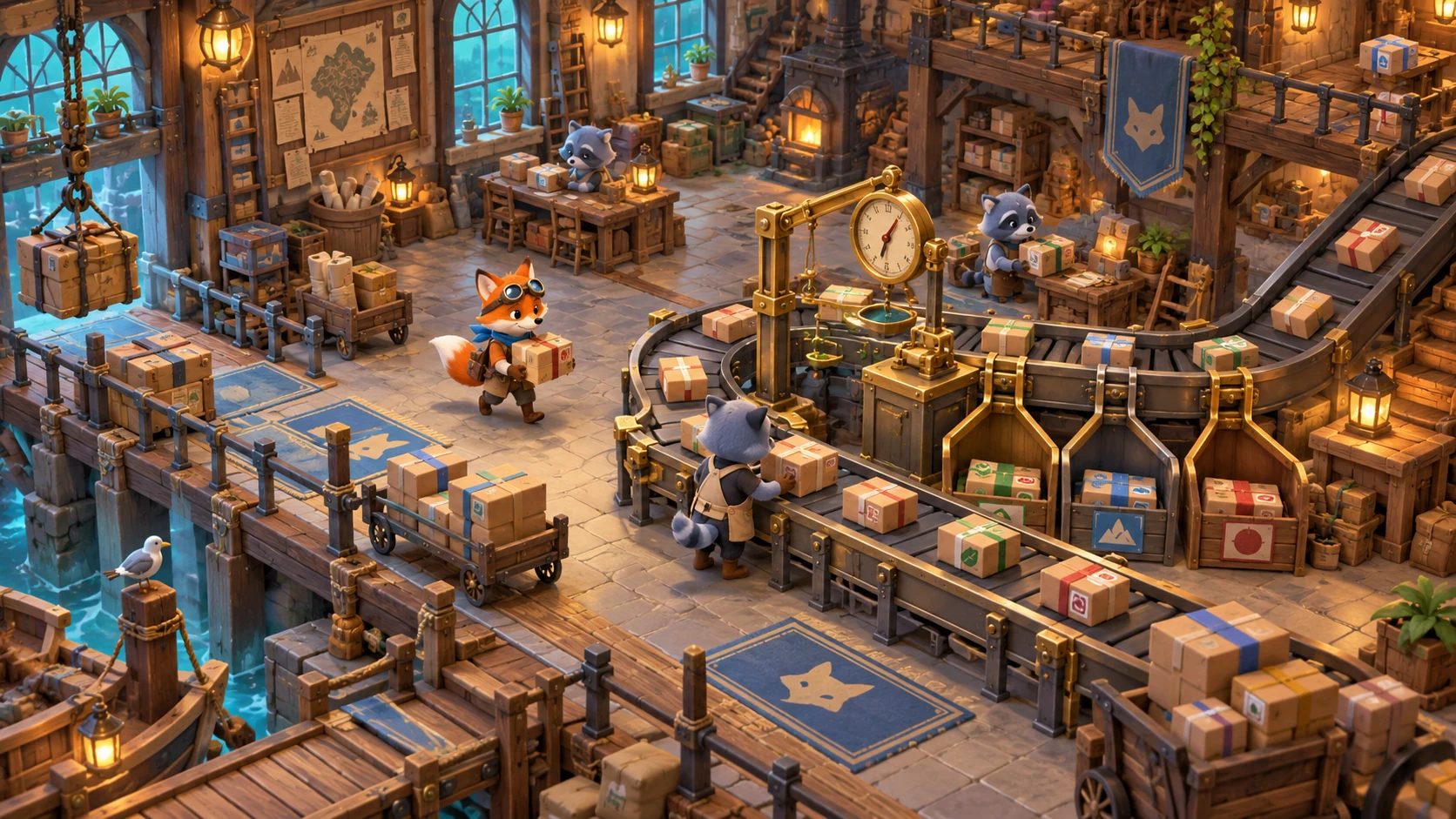3D Look original parcel workshop game-art concept