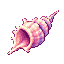 The example sprite over a changeable background, revealing its transparent outline