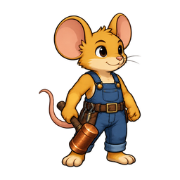 Actual playback of the same four supplied mouse-blacksmith poses